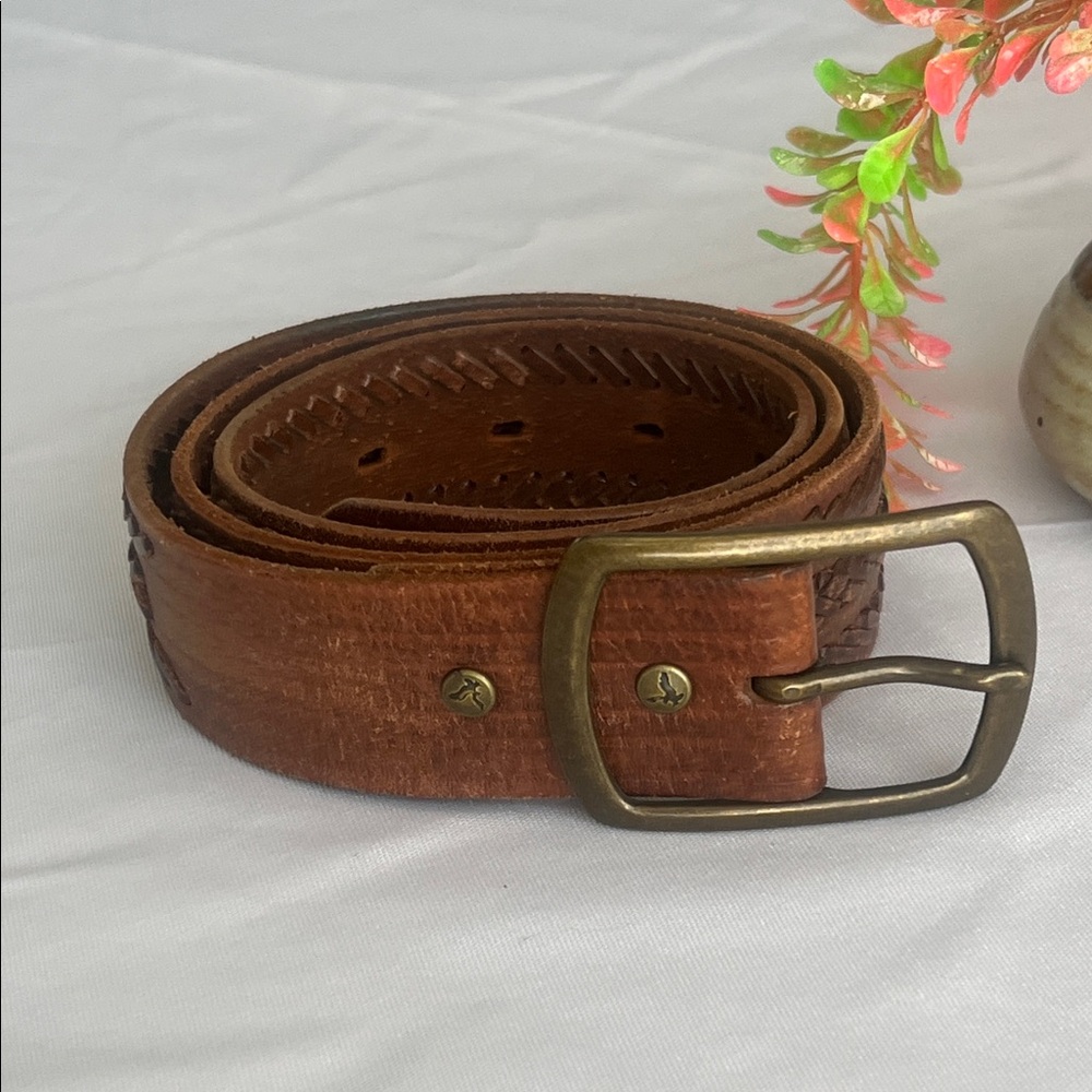 AMERICAN EAGLE OUTFITTERS  Brown Leather Casual Belt SIZE SMALL braided